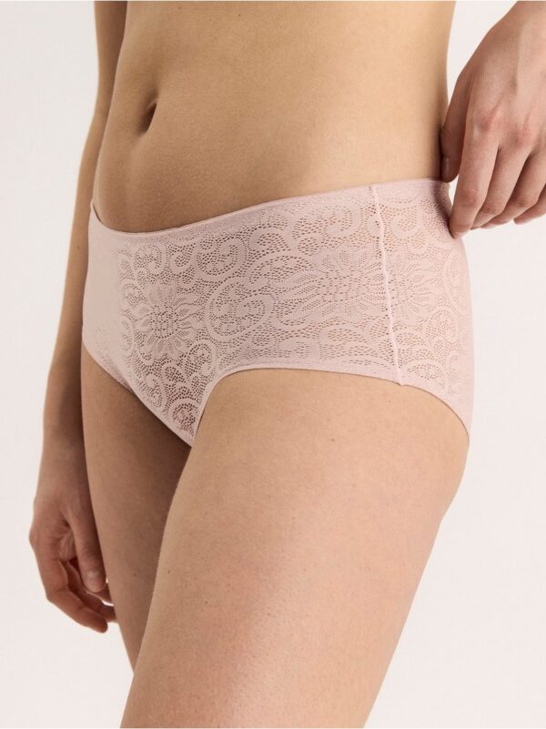 Regular waist brief with lace - 8273557-7651