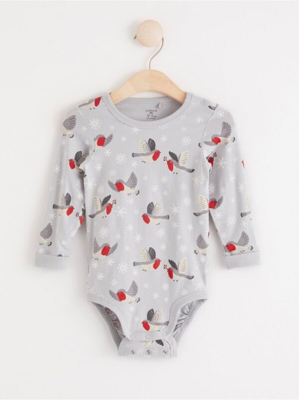 Long sleeve bodysuit with birds - 8277384-6952