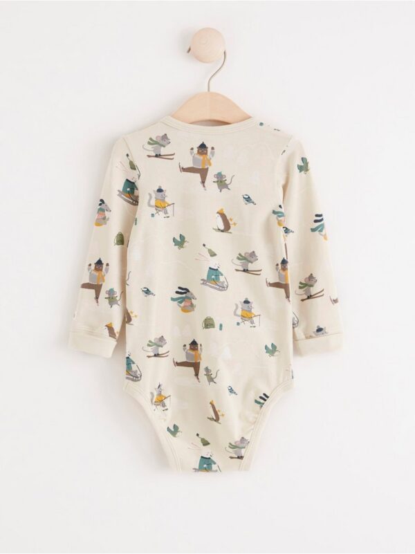 Long sleeve bodysuit with animals skiing print - 8277395-1230