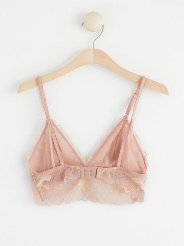Unpadded bralette with lace - 8278528-9713