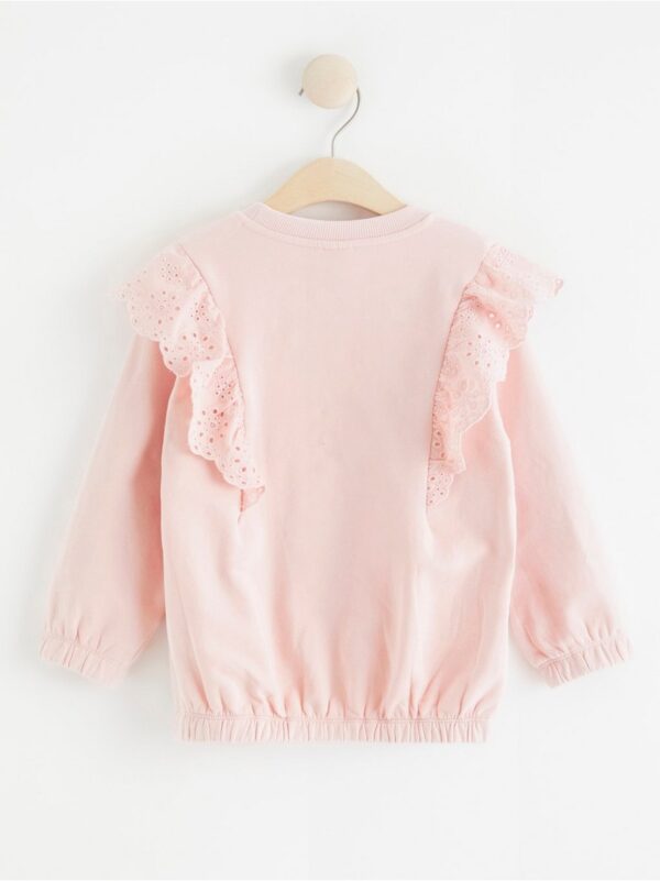 Sweatshirt with lace frills - 8281023-6907