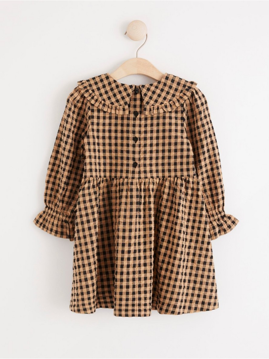 Checked dress with collar - 8283864-80