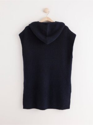Knitted vest with hood - 8284333-4188