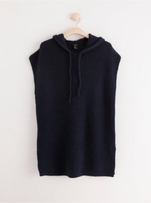 Knitted vest with hood - 8284333-4188