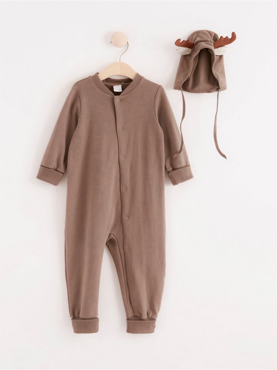 Set kombinezon – Onesie with reindeer cap