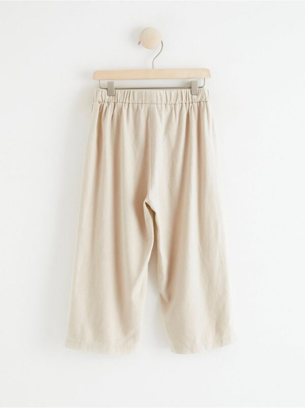Cropped linen trousers - 8291555-7398