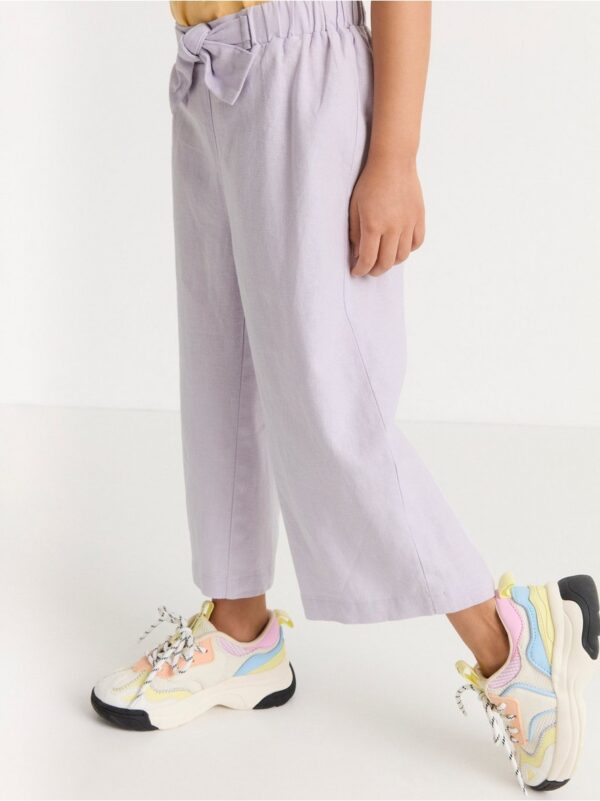 Cropped linen trousers - 8291555-9959