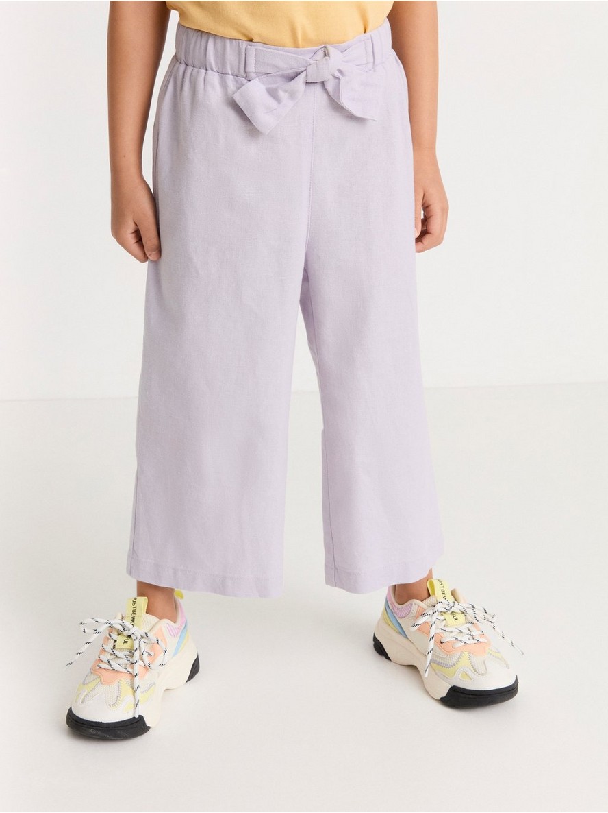 Cropped linen trousers - 8291555-9959