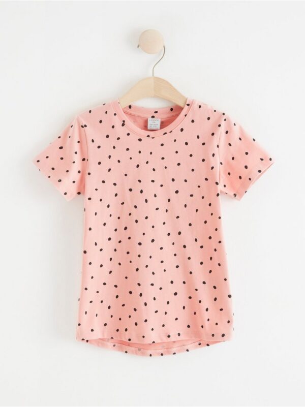 Short sleeve top with dots - 8292004-7723