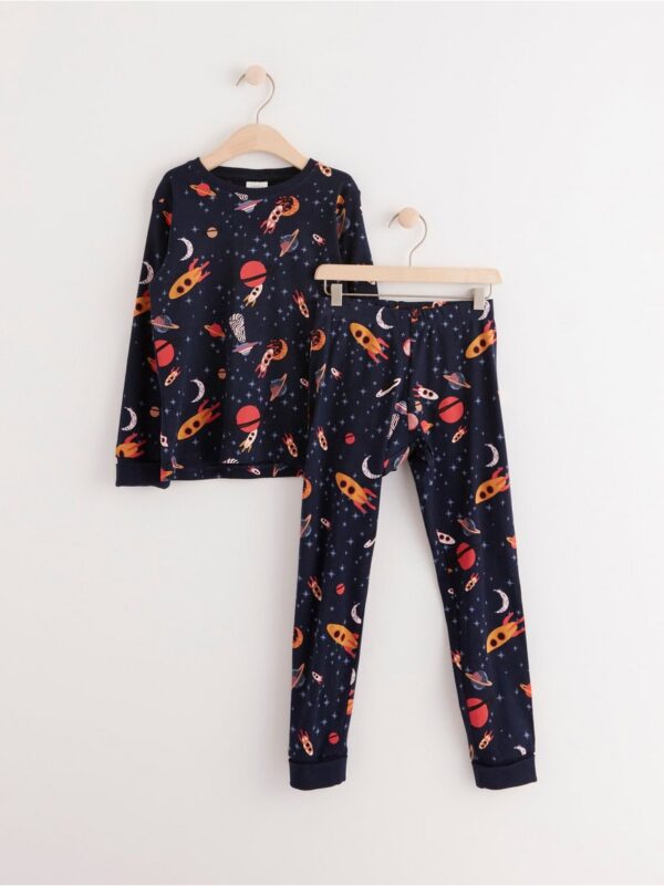 Pyjama set with space print - 8296035-6877