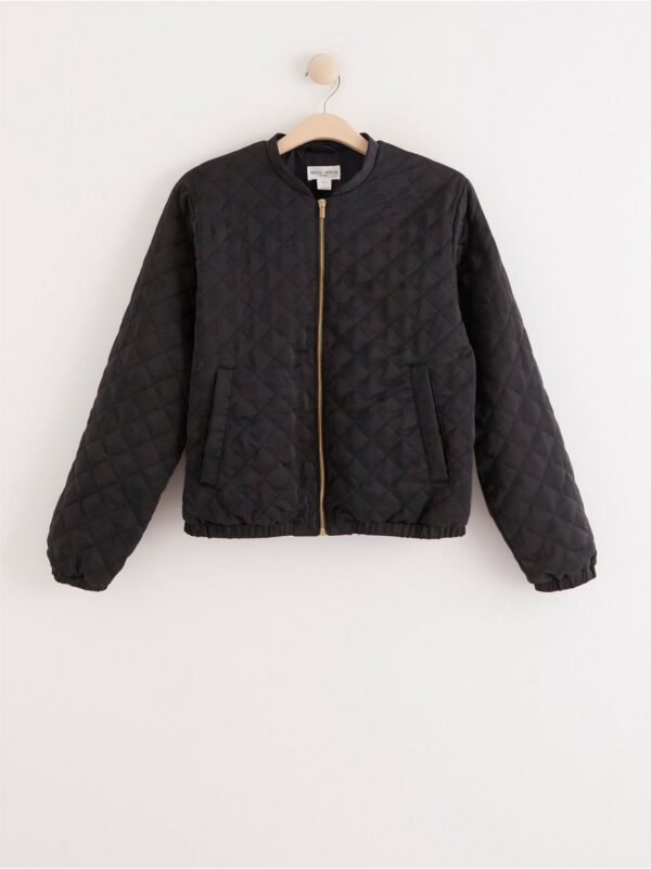Quilted satin bomber jacket - 8296718-80