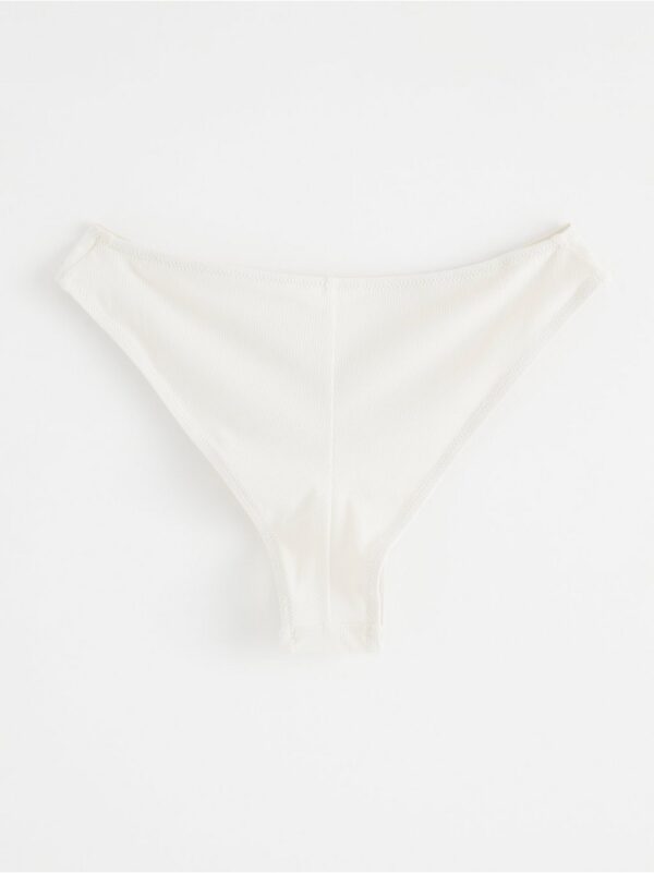 Ribbed high waist brazilian bikini bottom - 8296922-300