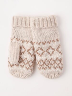 Knitted mittens - 8297670-7403