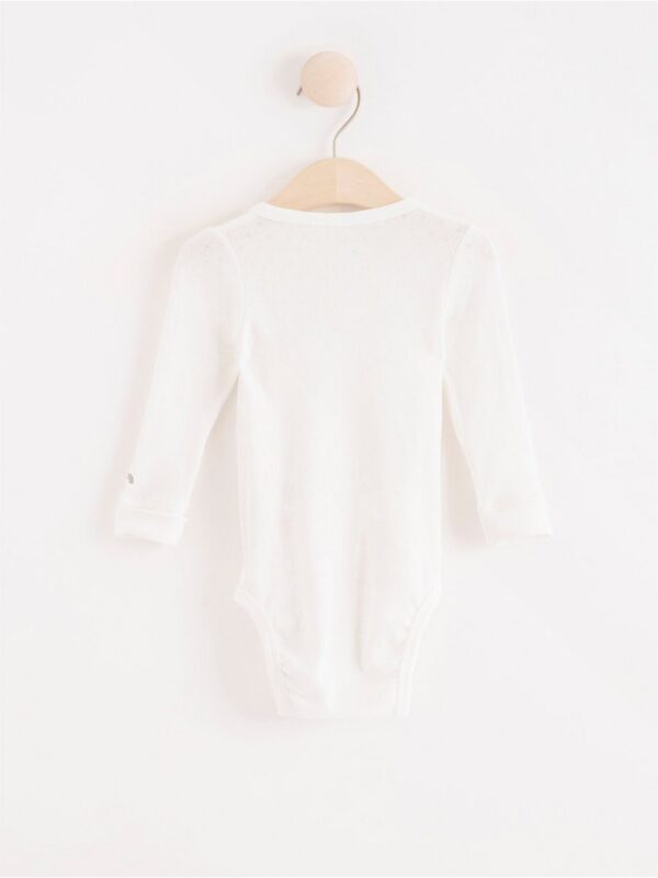 Wrap pointelle bodysuit - 8297672-325