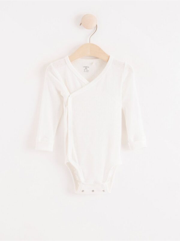 Wrap pointelle bodysuit - 8297672-325