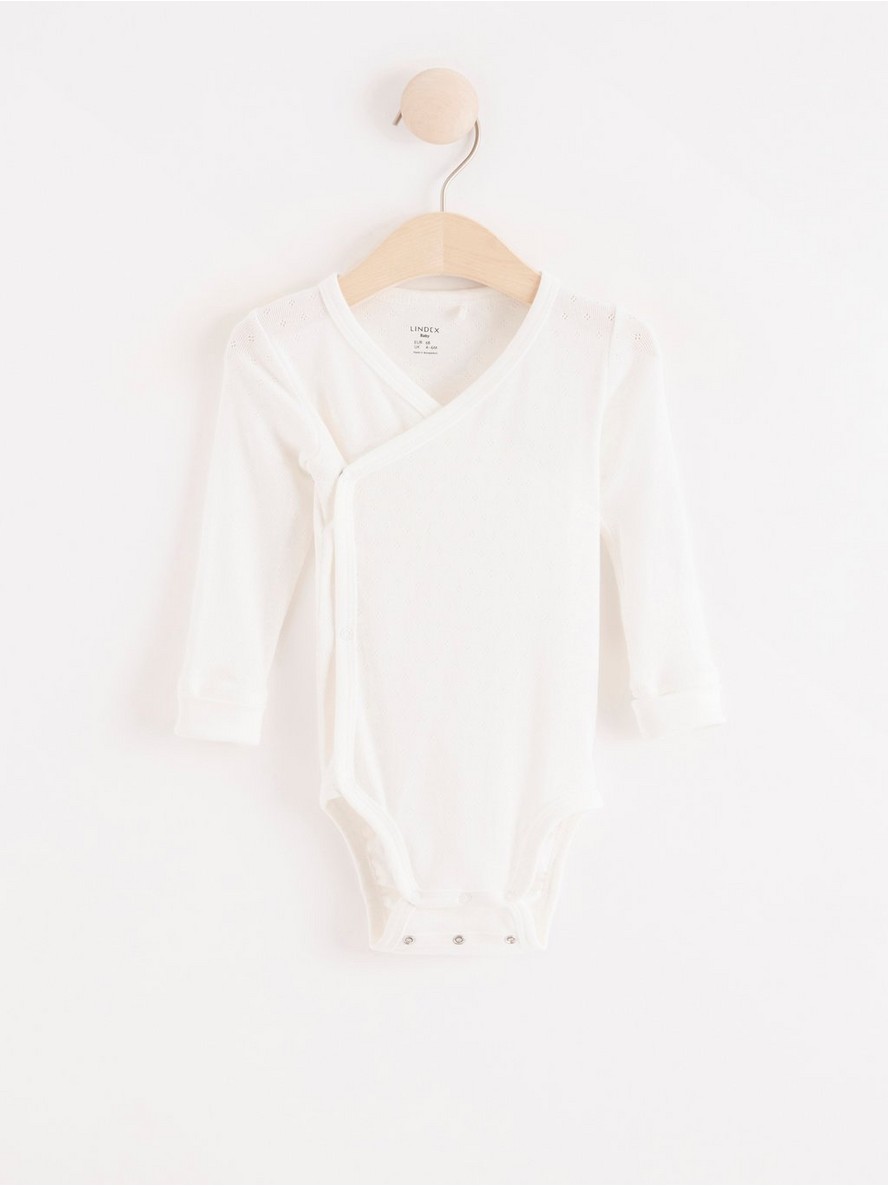 Bodi – Wrap pointelle bodysuit