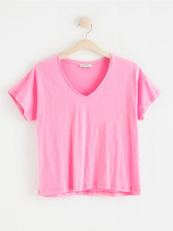 V-neck cotton t-shirt - 8297871-6665