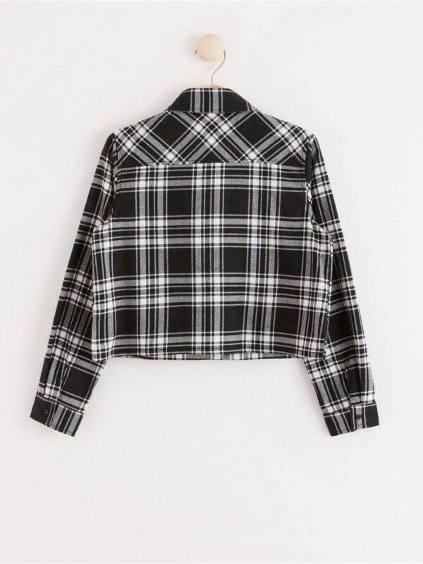 Checked cropped shirt - 8298226-80