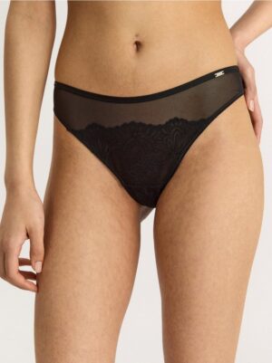 Thong regular waist in lace - 8300253-80