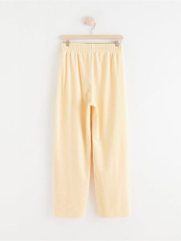 Wide velour trousers - 8301615-1877