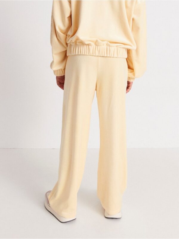 Wide velour trousers - 8301615-1877