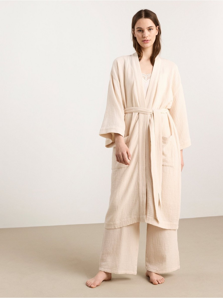 Bademantil – Crinkled cotton robe