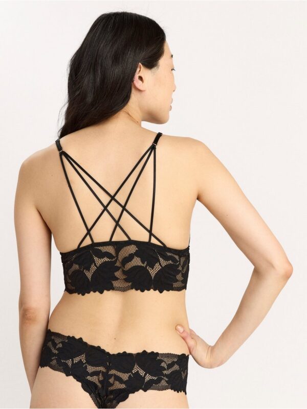 Unpadded bralette with lace - 8304497-80