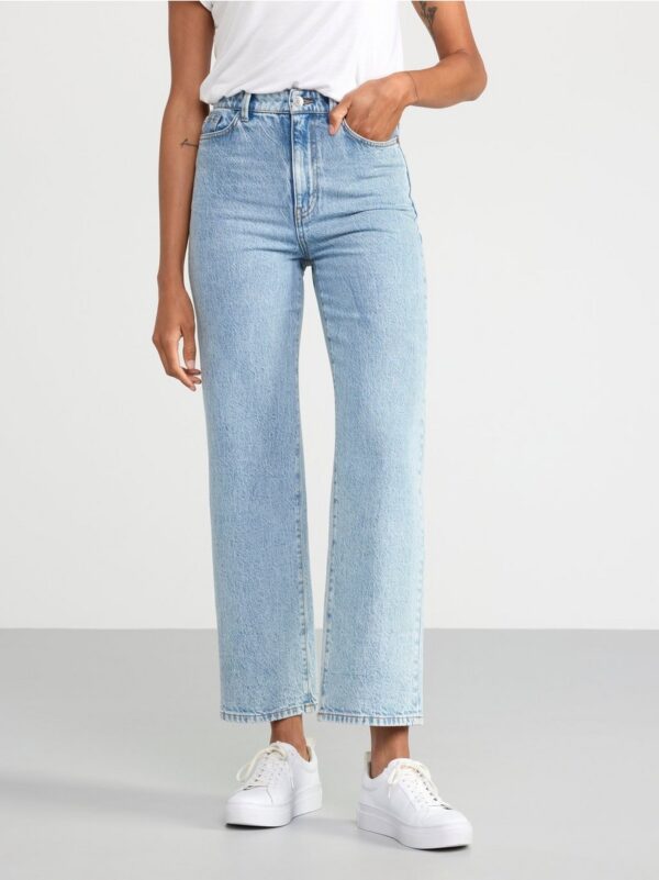 HANNA Wide high waist jeans with cropped leg - 8305982-766