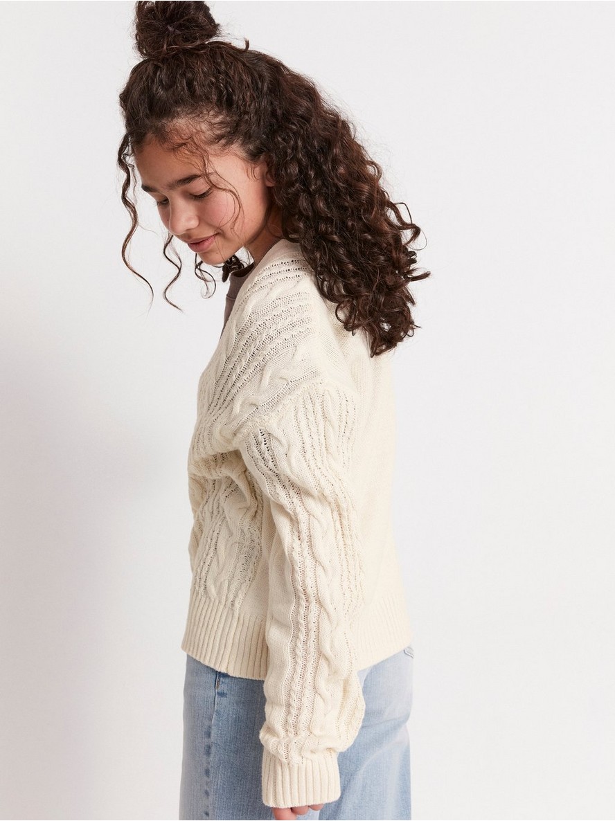 Cable knit cardigan - 8307340-300