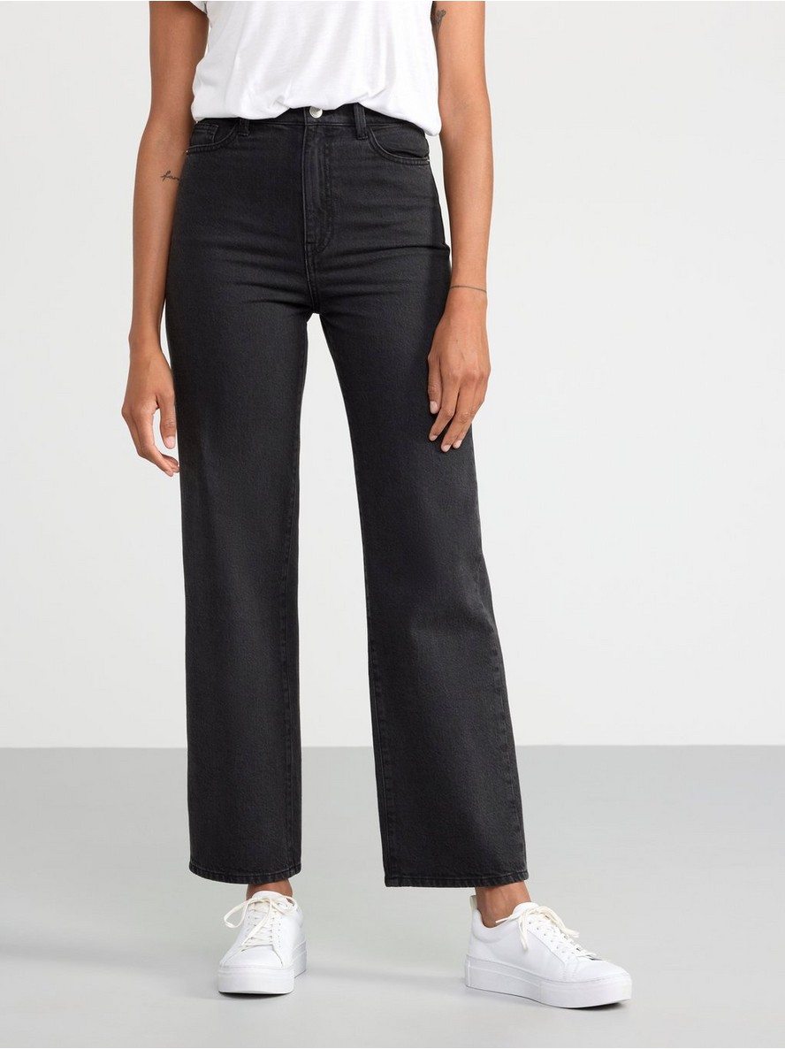 Pantalone – HANNA Wide high waist jeans with cropped leg