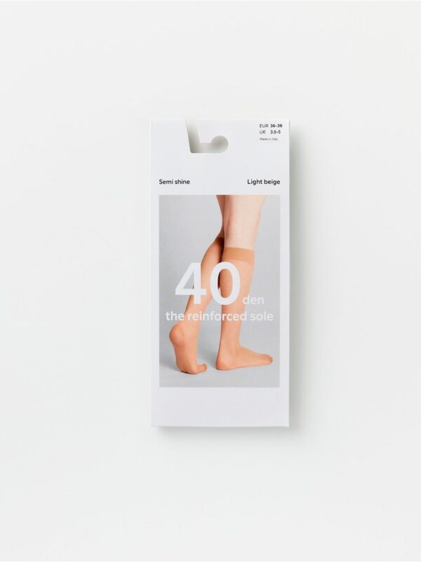 Knee highs 40 denier with reinforced sole - 8308370-6553