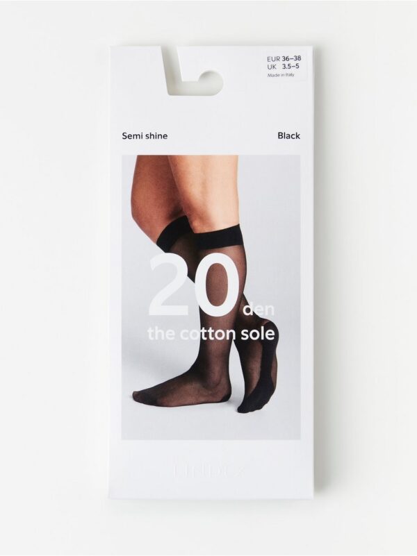 Knee highs 20 denier with cotton sole - 8308372-80