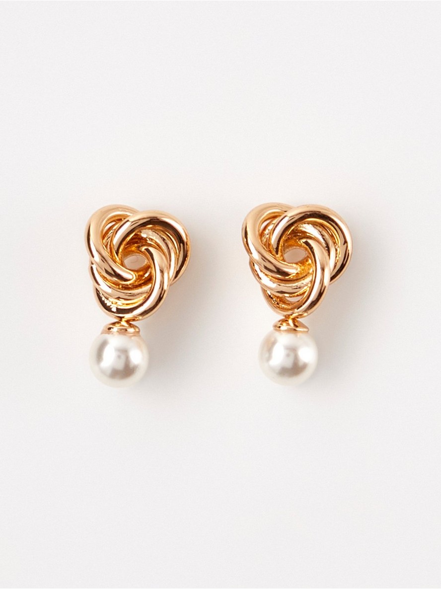 Mindjuse – Knot earrings with pearls