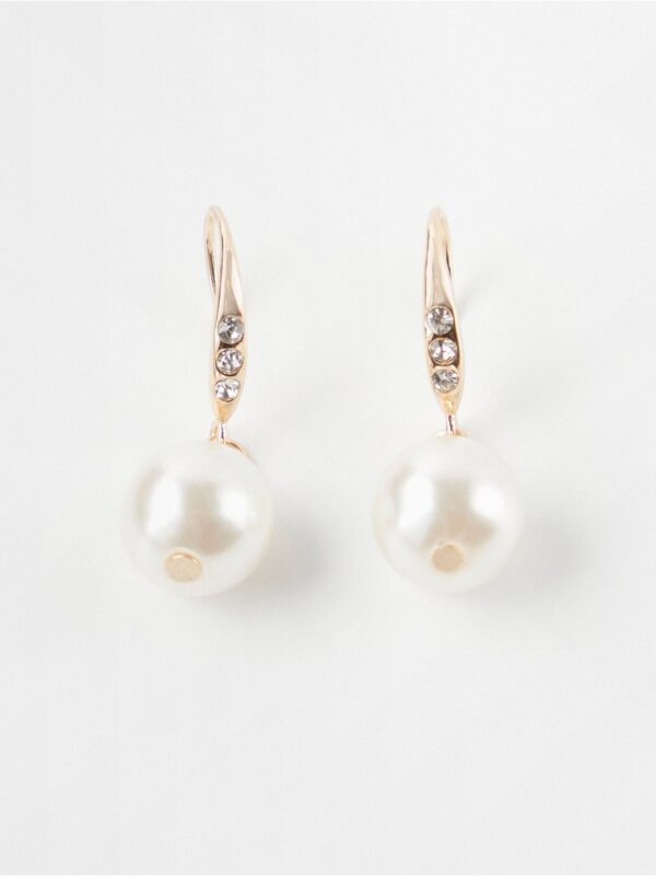 Drop earrings with pearls - 8308787-20