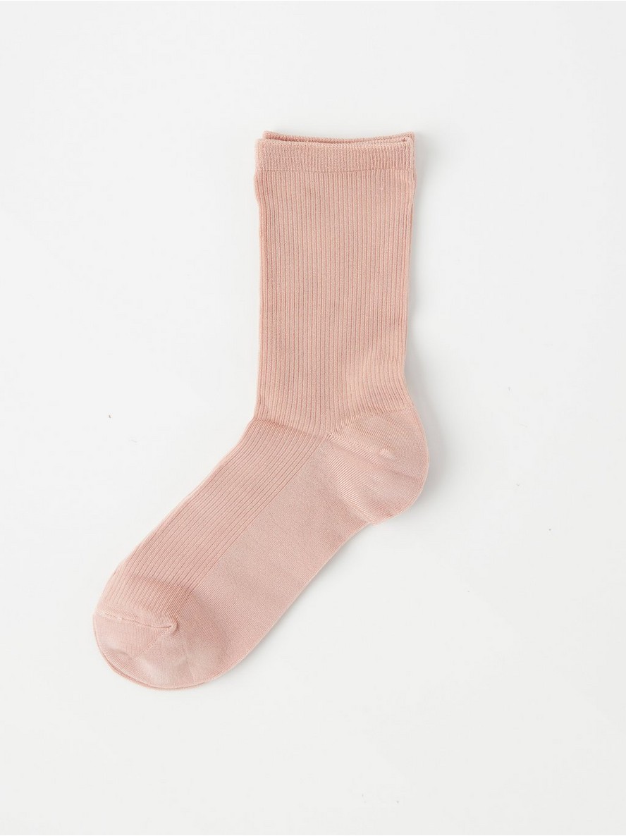 Shiny ribbed socks - 8310805-5333
