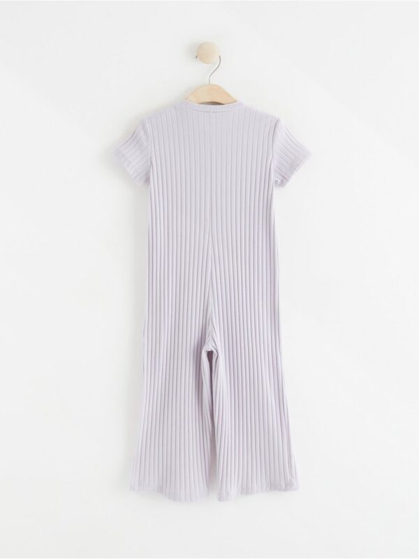 Short sleeve ribbed jumpsuit - 8311156-9959
