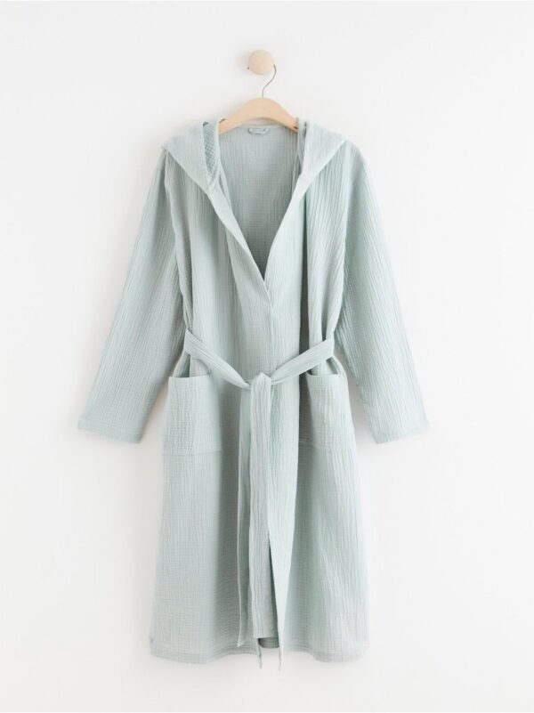 Crincled cotton robe - 8313514-7682