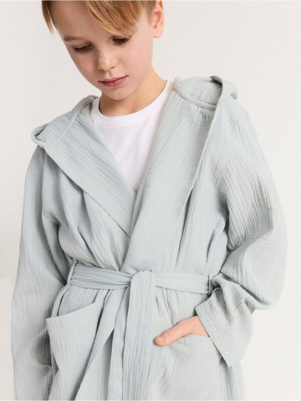 Crincled cotton robe - 8313514-7682