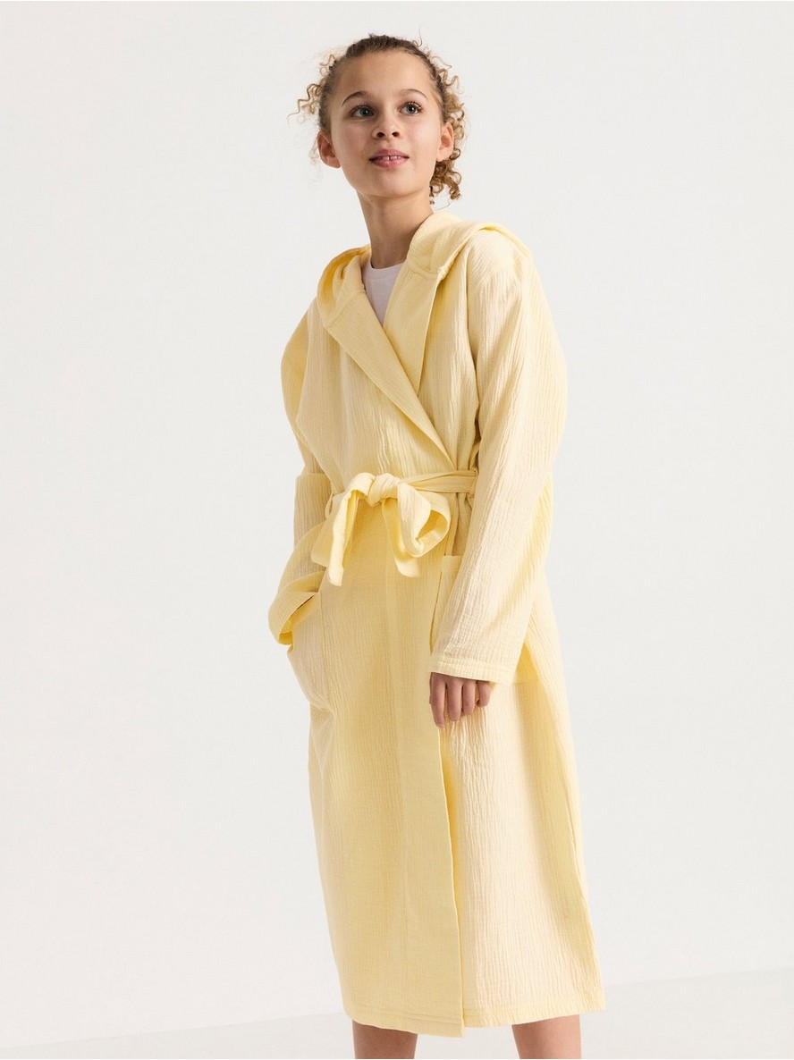 Crincled cotton robe - 8313514-9390