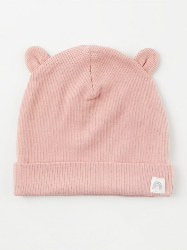 Ribbed beanie with ears - 8313531-8493