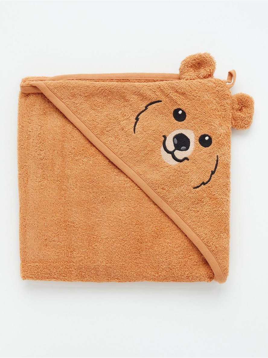 Terry bath towel with bear hood - 8313543-2801