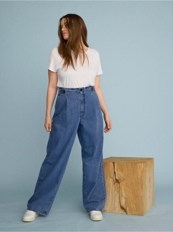 Extra wide high waist jeans - 8313567-791