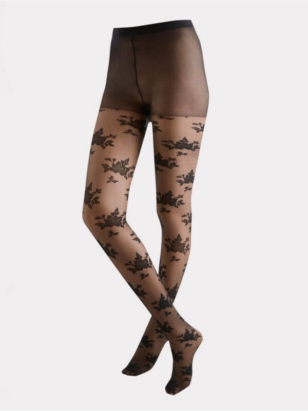 Tights with flowers 20 denier - 8319358-80