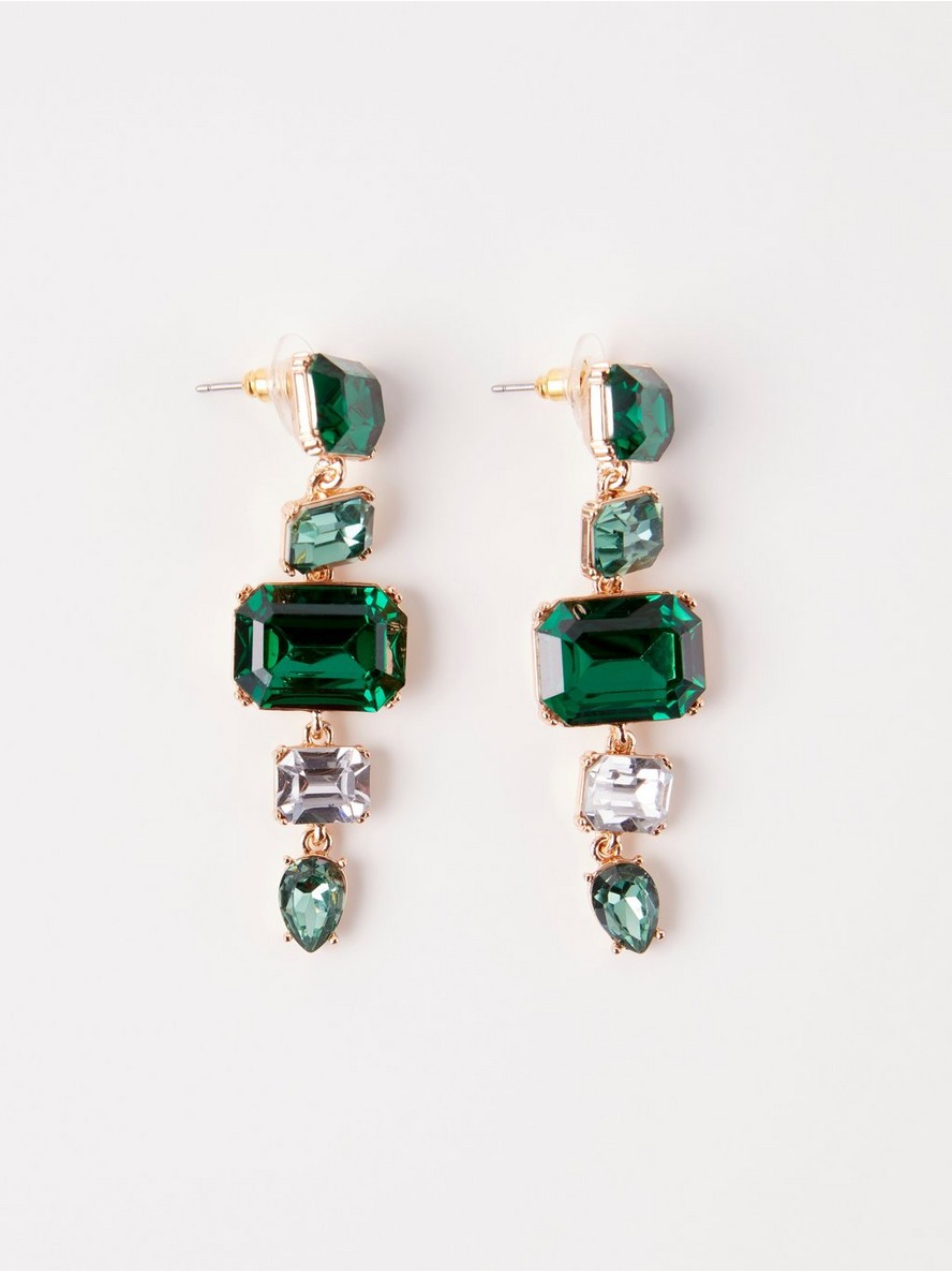 Mindjuse – Drop earrings with rhinestones