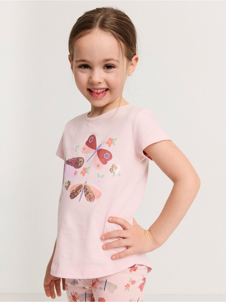 Majica – Short sleeve top with sequin print