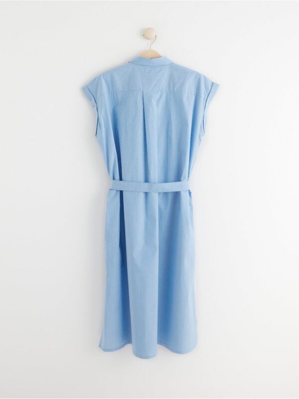 Striped cotton midi dress - 8321526-7483