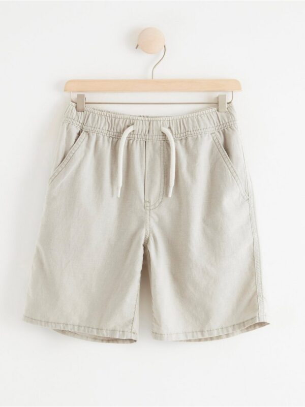 VILGOT Wide regular waist linen blend shorts - 8323195-9928