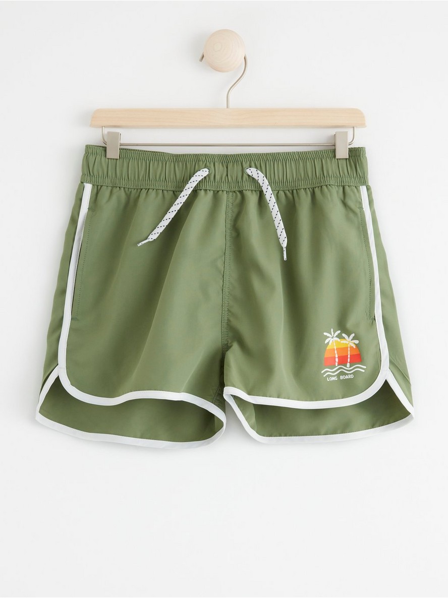 Swim shorts with surf print - 8323299-7673