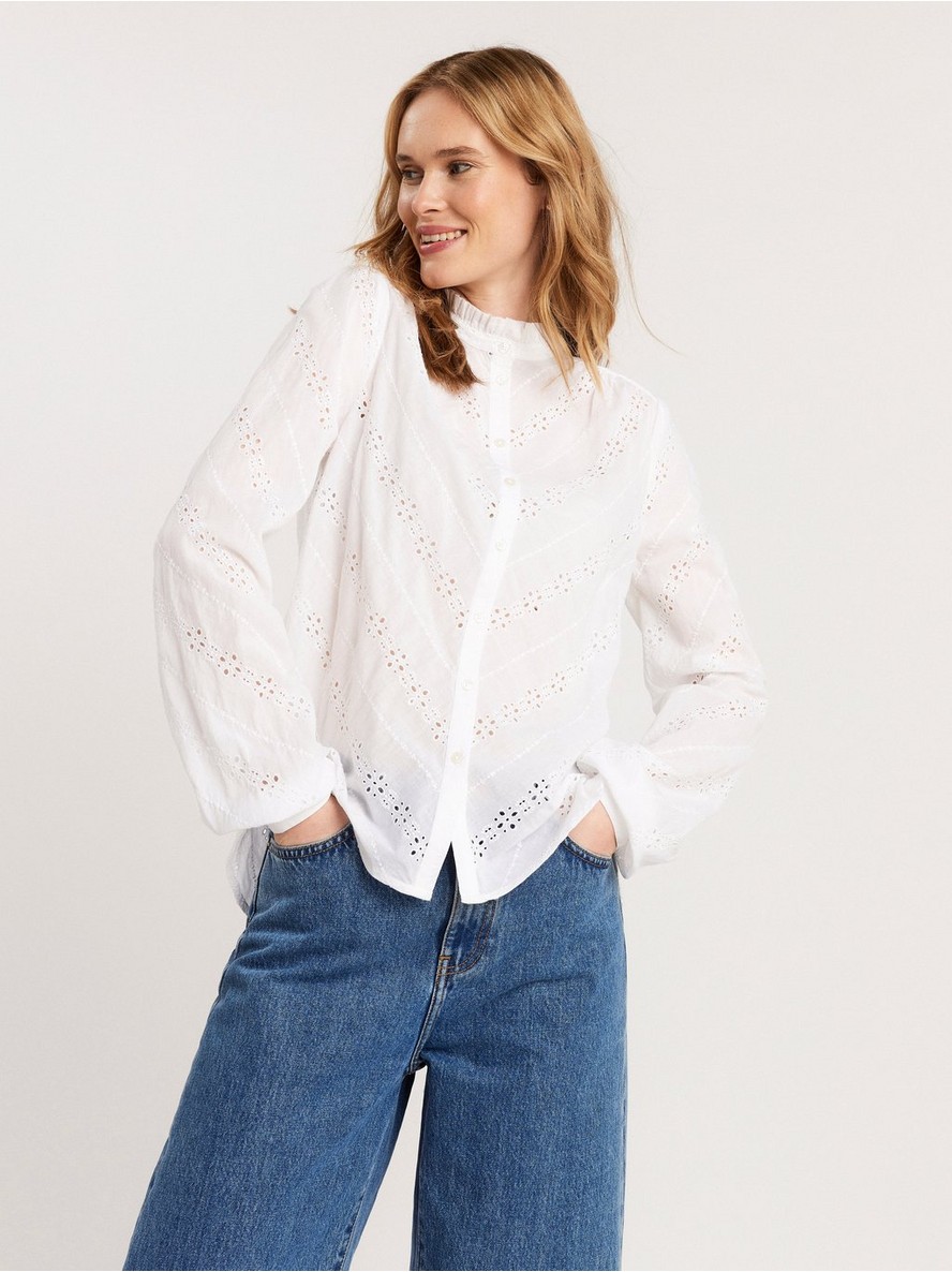 Bluza – Cotton blouse with broderie anglaise