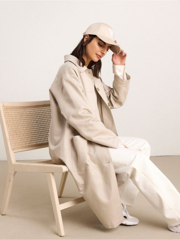 Coat in linen blend - 8323756-4381